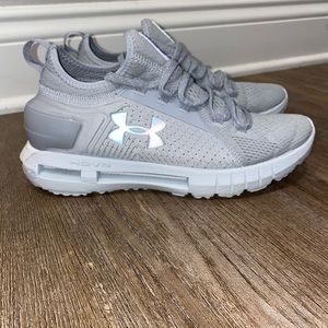 Grey Nike under armor shoes